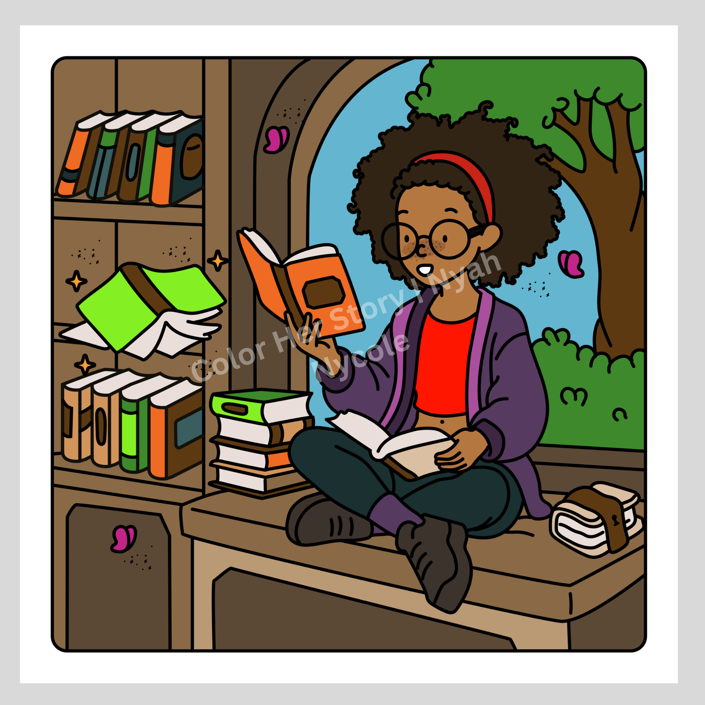 Black Girl Cinema Coloring Book - Digital Edition 💻