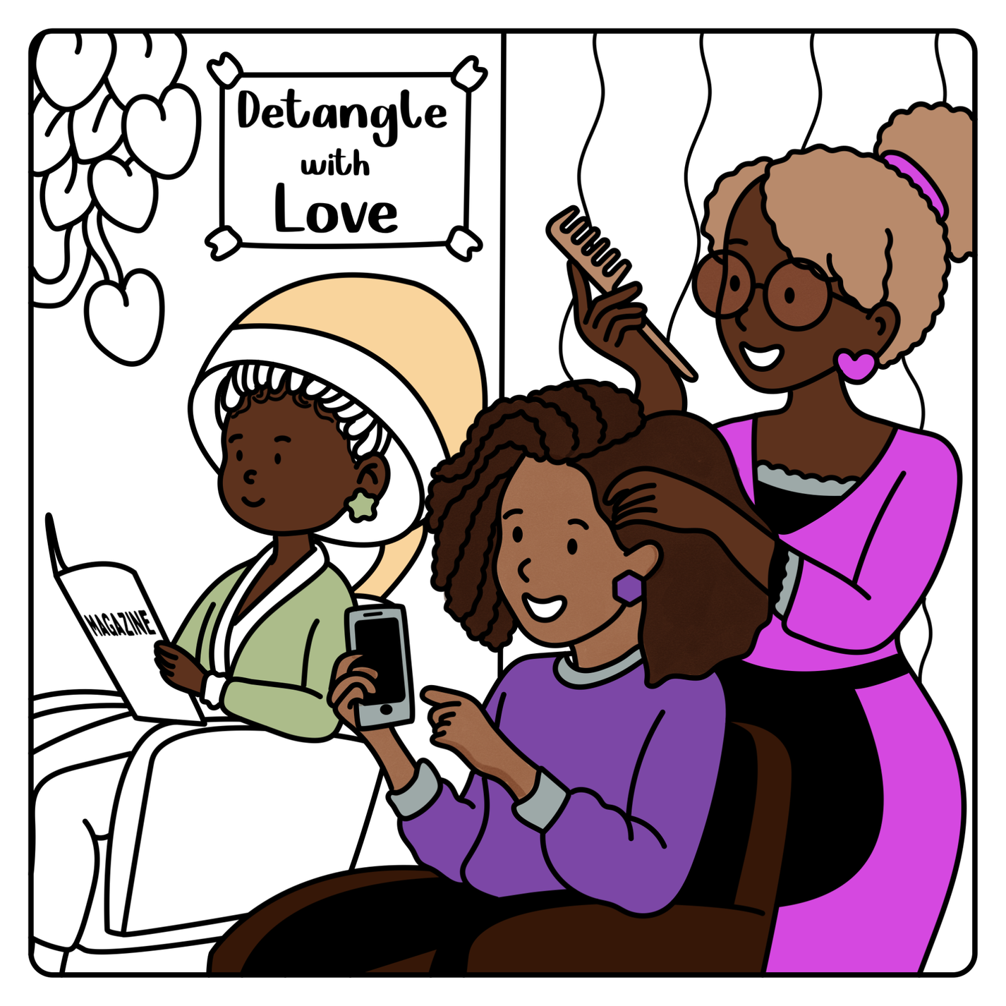 Sitting in The Salon Coloring Book - Digital Edition 💻