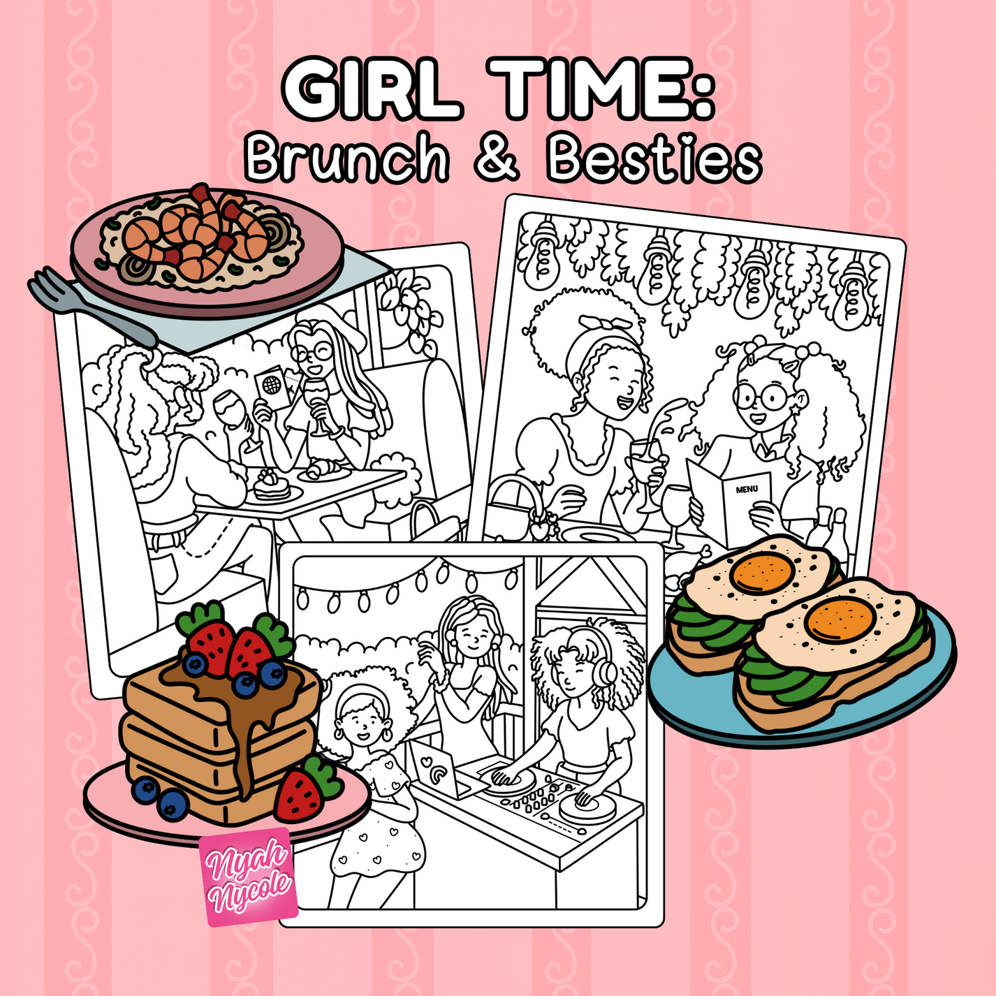 Brunch &amp; Besties Coloring Book - Digital Edition 💻