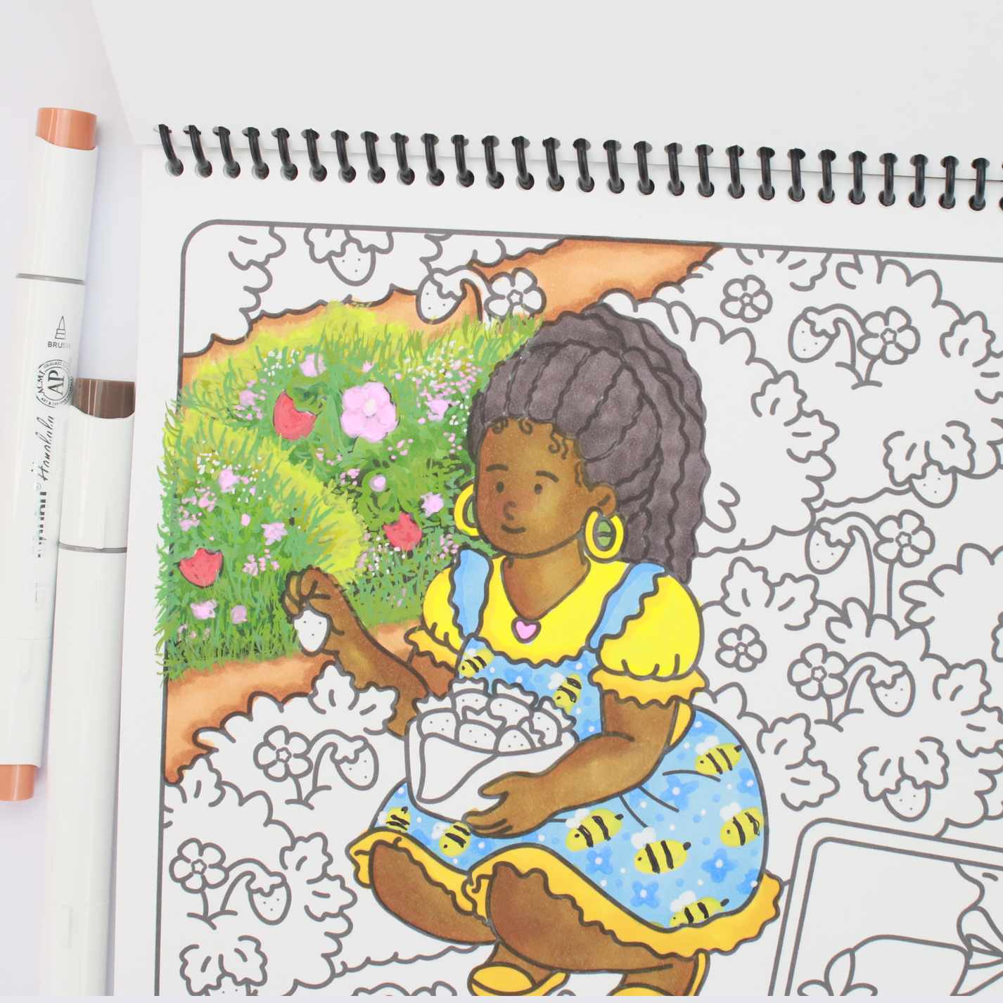 Picnics &amp; Polaroids Coloring Book - Spiral Edition 📒